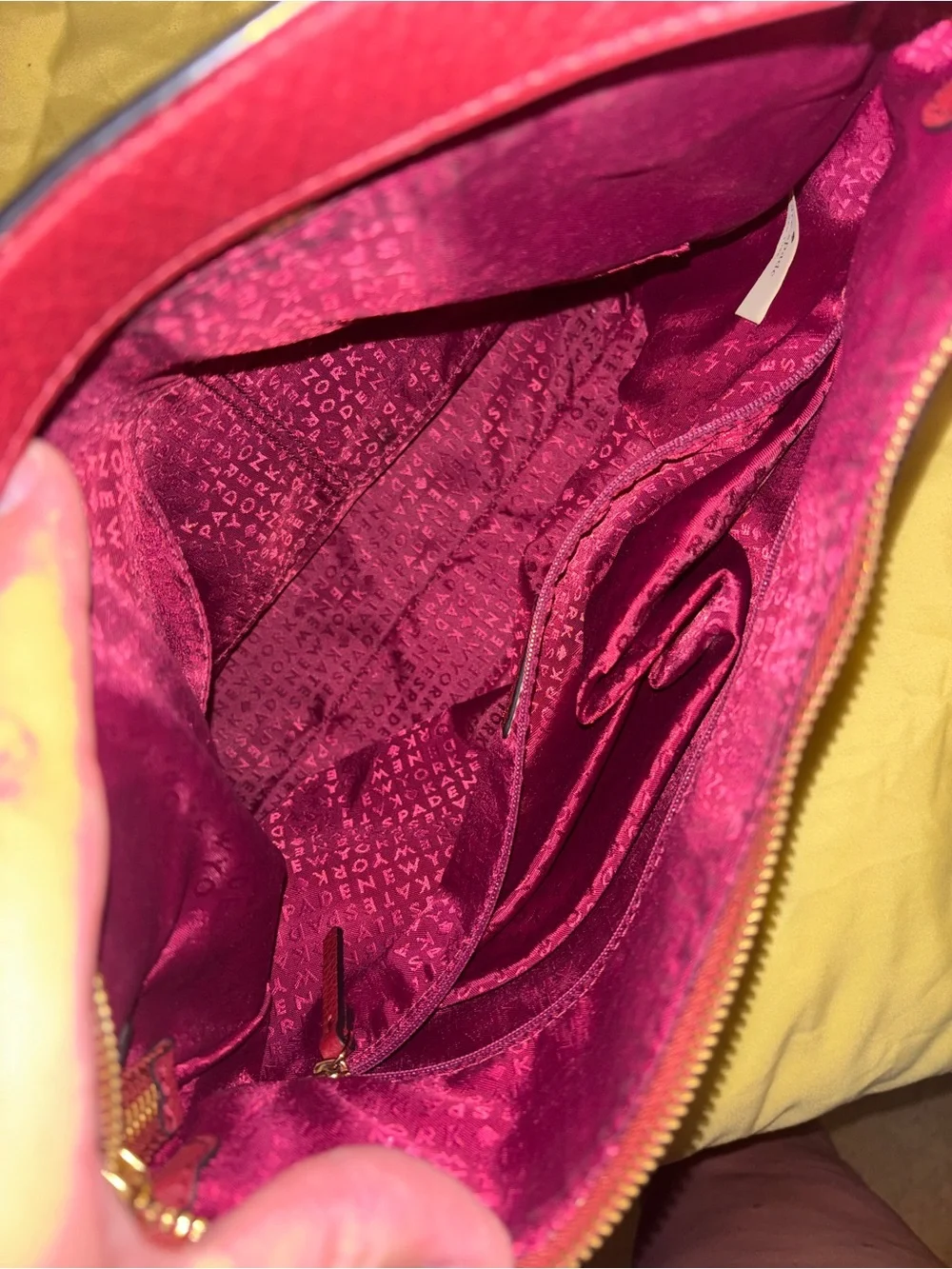 kate spade Pebbled Leather Crossbody in Burgundy Red with Gold Hardware